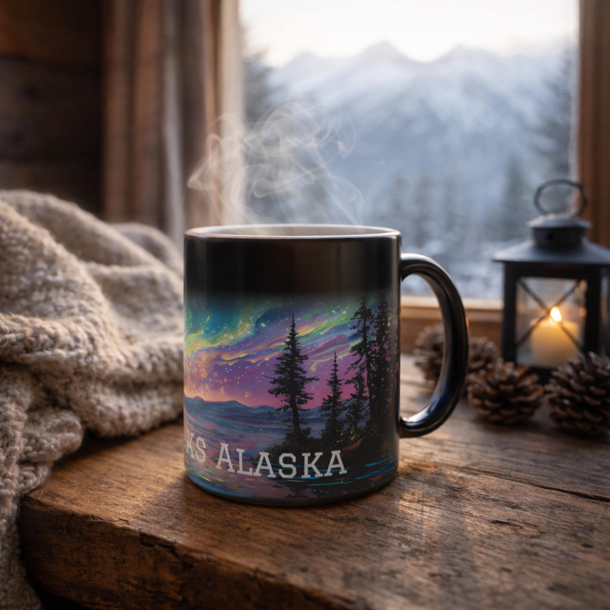 Magic Coffee Mug Northern Lights Mug Coffee Lover Gift Idea Heat Activated Mug