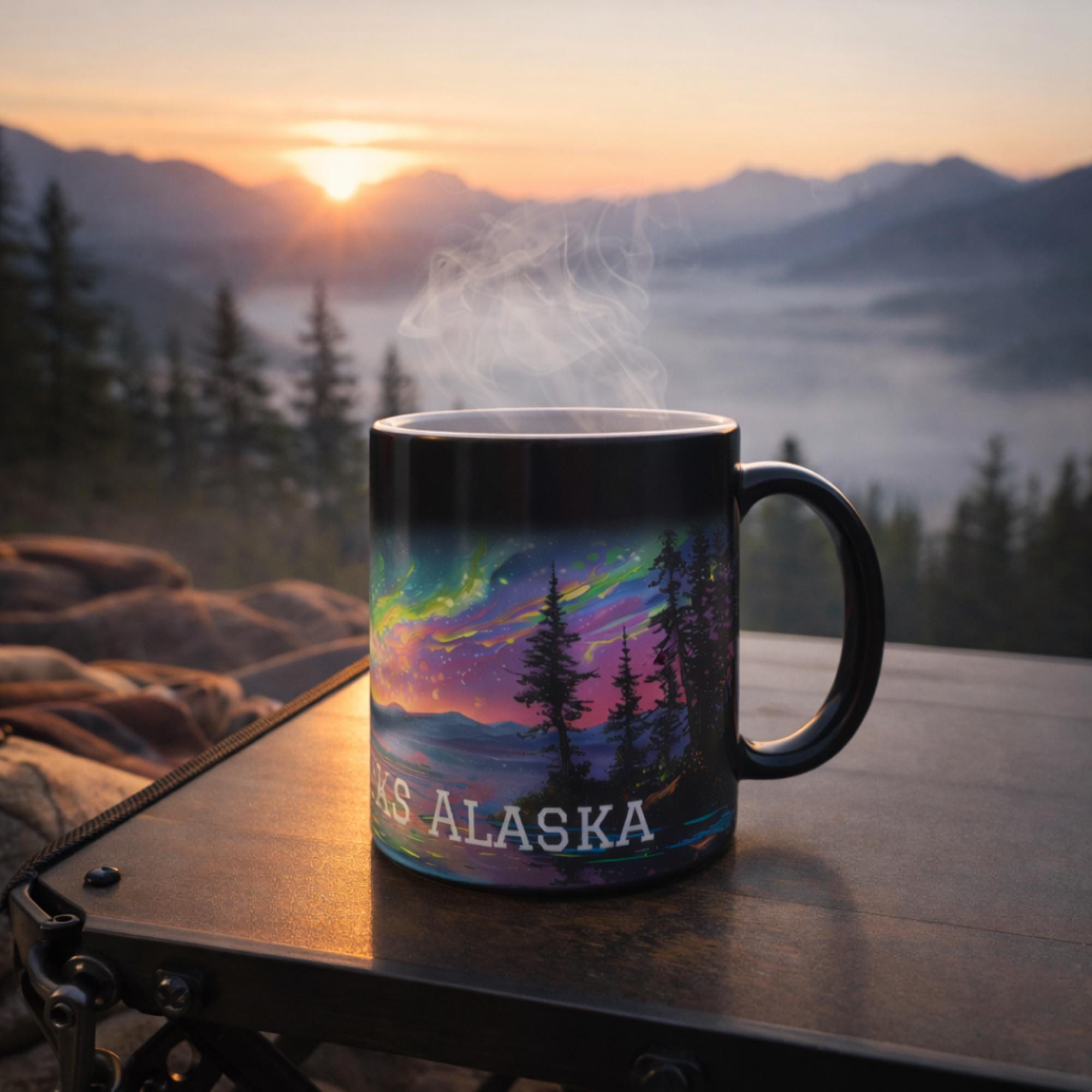 Magic Coffee Mug Northern Lights Mug Coffee Lover Gift Idea Heat Activated Mug