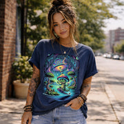 See You Later, After A While Crocodile Shirt, Psychedelic Tee, Trippy Mushroom Alligator T-Shirt, Surreal Festival Graphic