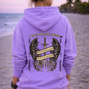 Edgy mental health hoodie with dark romantic style artwork