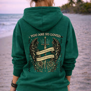Dark aesthetic hoodie with “Always Remember That You Matter” message