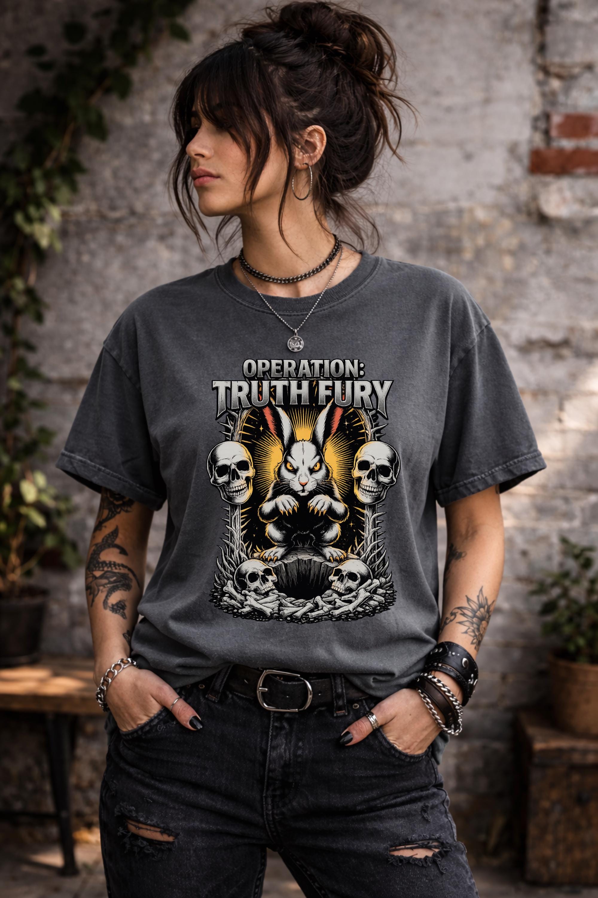 Operation Truth Fury Shirt, Down the Rabbit Hole Tee, Freedom Statement Shirt, Political Graphic Tee, Truth Seeker Shirt