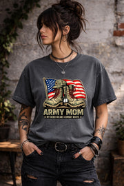 Army Mom Dad Shirt, Military Family Combat Boots Tee