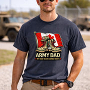 Canadian Military Shirt for Mom or Dad, Patriotic Gift Idea, Combat Boots Graphic Tee, Family Support Apparel, Canada Pride Clothing