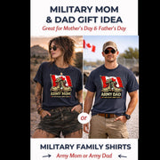 Canadian Military Shirt for Mom or Dad, Patriotic Gift Idea, Combat Boots Graphic Tee, Family Support Apparel, Canada Pride Clothing