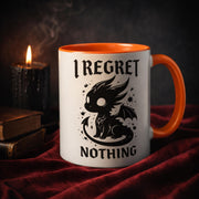 Gothic dragon coffee mug, funny sarcastic quote mug, dark aesthetic drinkware, edgy gift for book lovers and fantasy fans