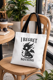 alt style canvas tote bag with dark aesthetic design