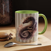 Fantasy aesthetic mug with detailed dragon artwork, perfect for book lovers and magical decor