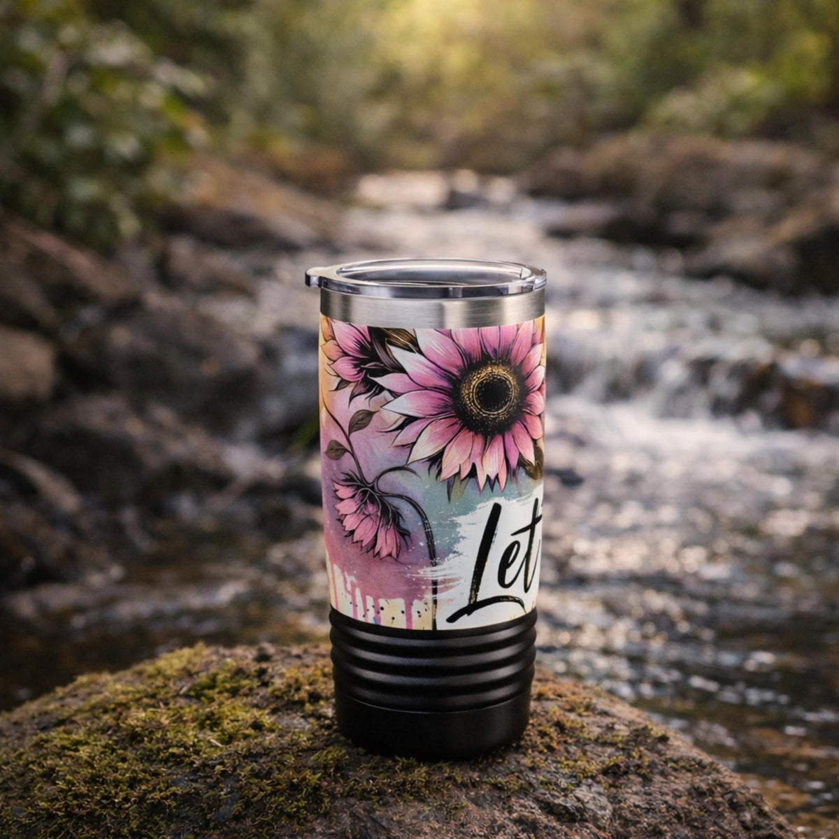 Colorful Let Them Floral Tumbler | Travel Mug, Coffee Cup, Gift for Nature Lovers, Inspirational Drinkware
