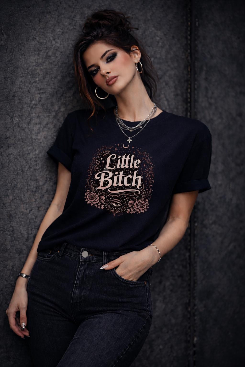 comfort colors 1717 black graphic tee womens edgy aesthetic shirt casual outfit dark style fashion