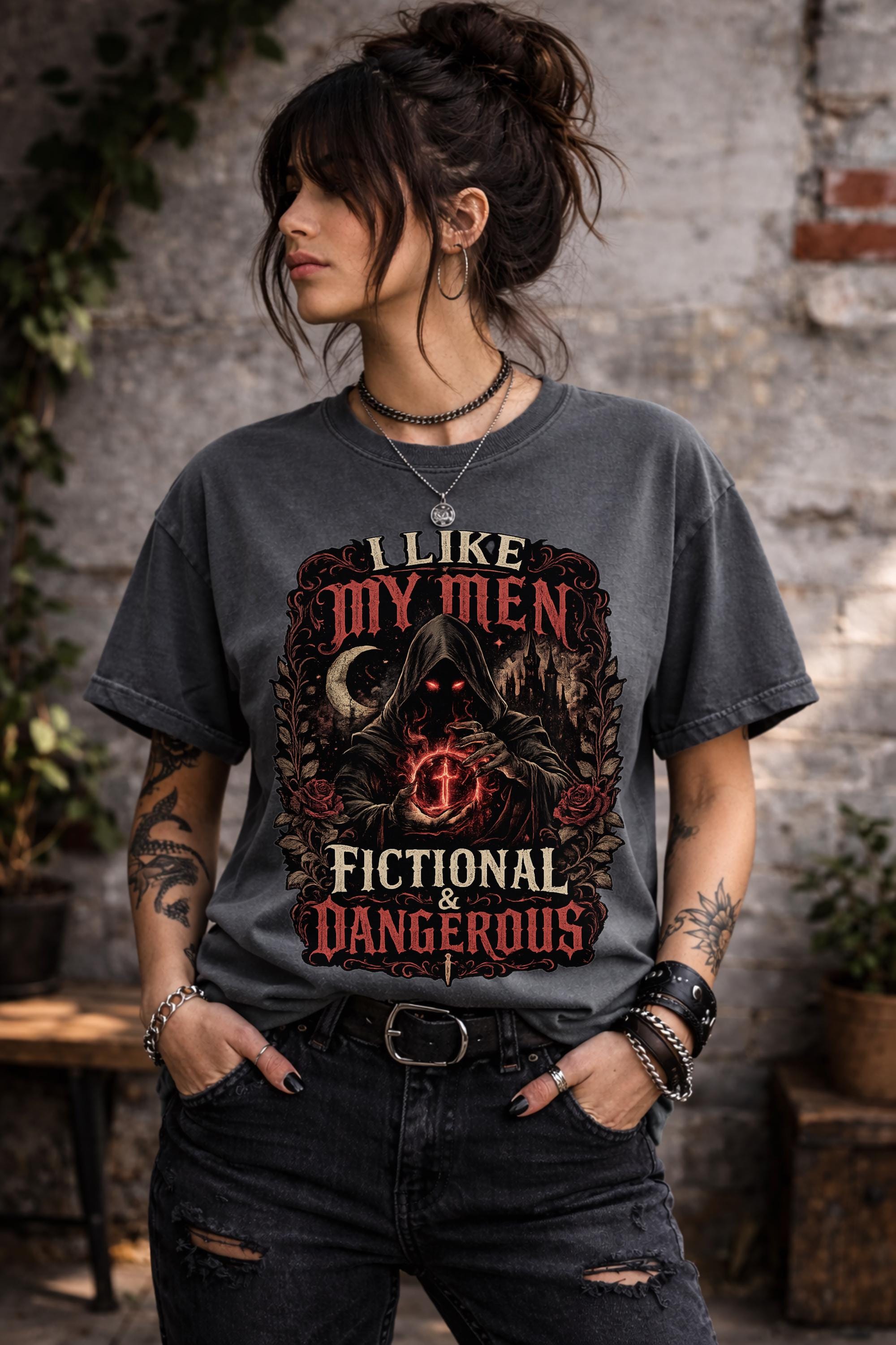 Fantasy Romance Reader Shirt, Fictional Men Lover Graphic Tee, Booktok Fashion