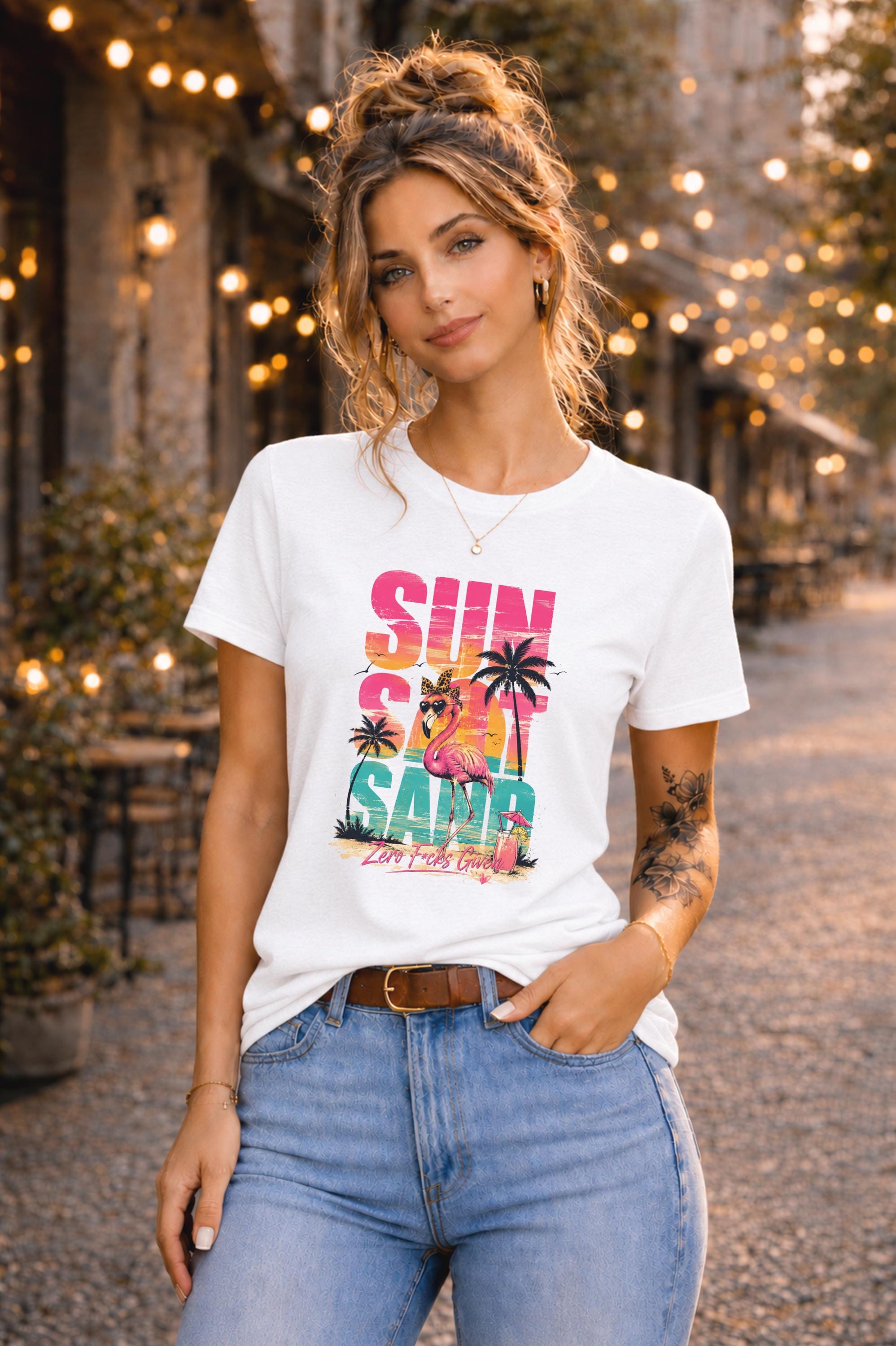 Sun Salt Sand Graphic T-Shirt, Beach Lover Gift, Vacation Mode Clothing