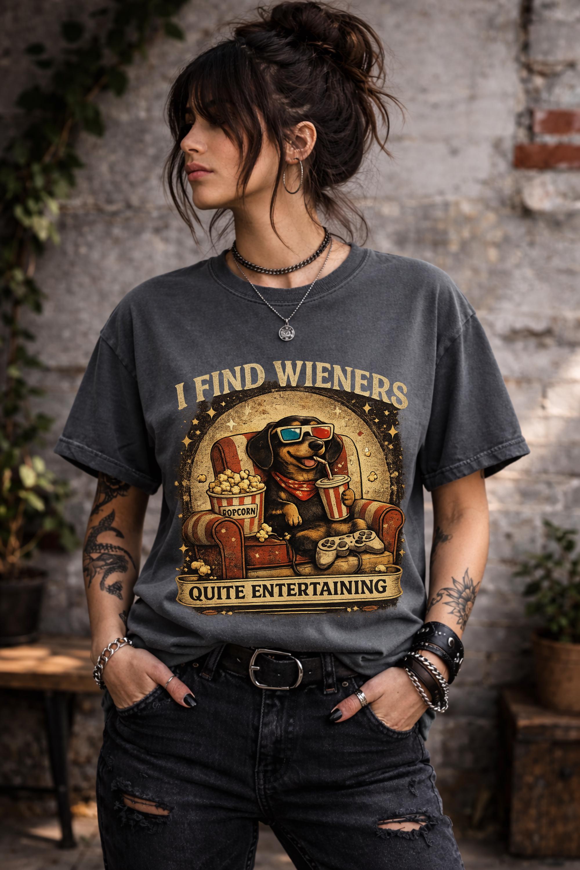 Dachshund lover apparel showcasing adorable sausage dog in theater chair