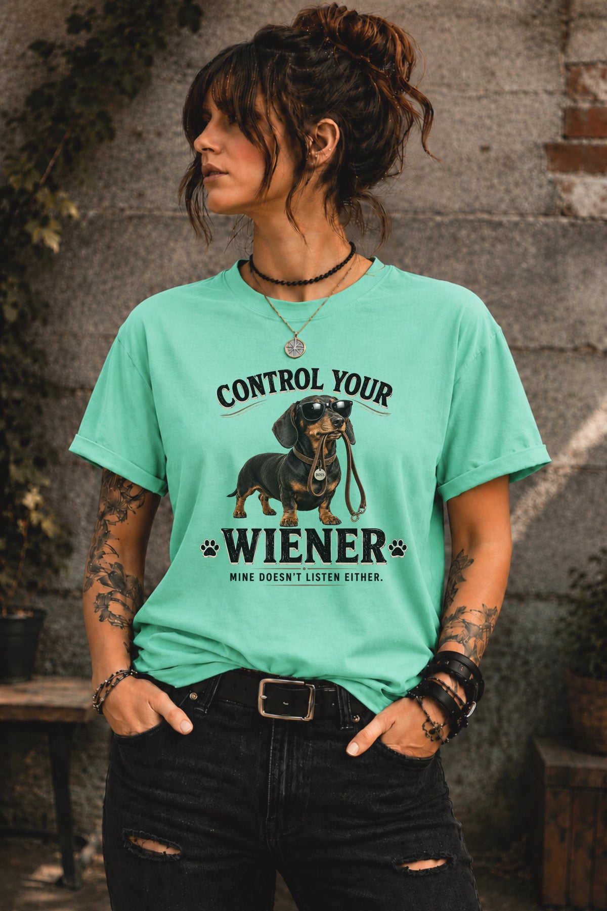 Dachshund themed shirt perfect for dog moms and dog dads