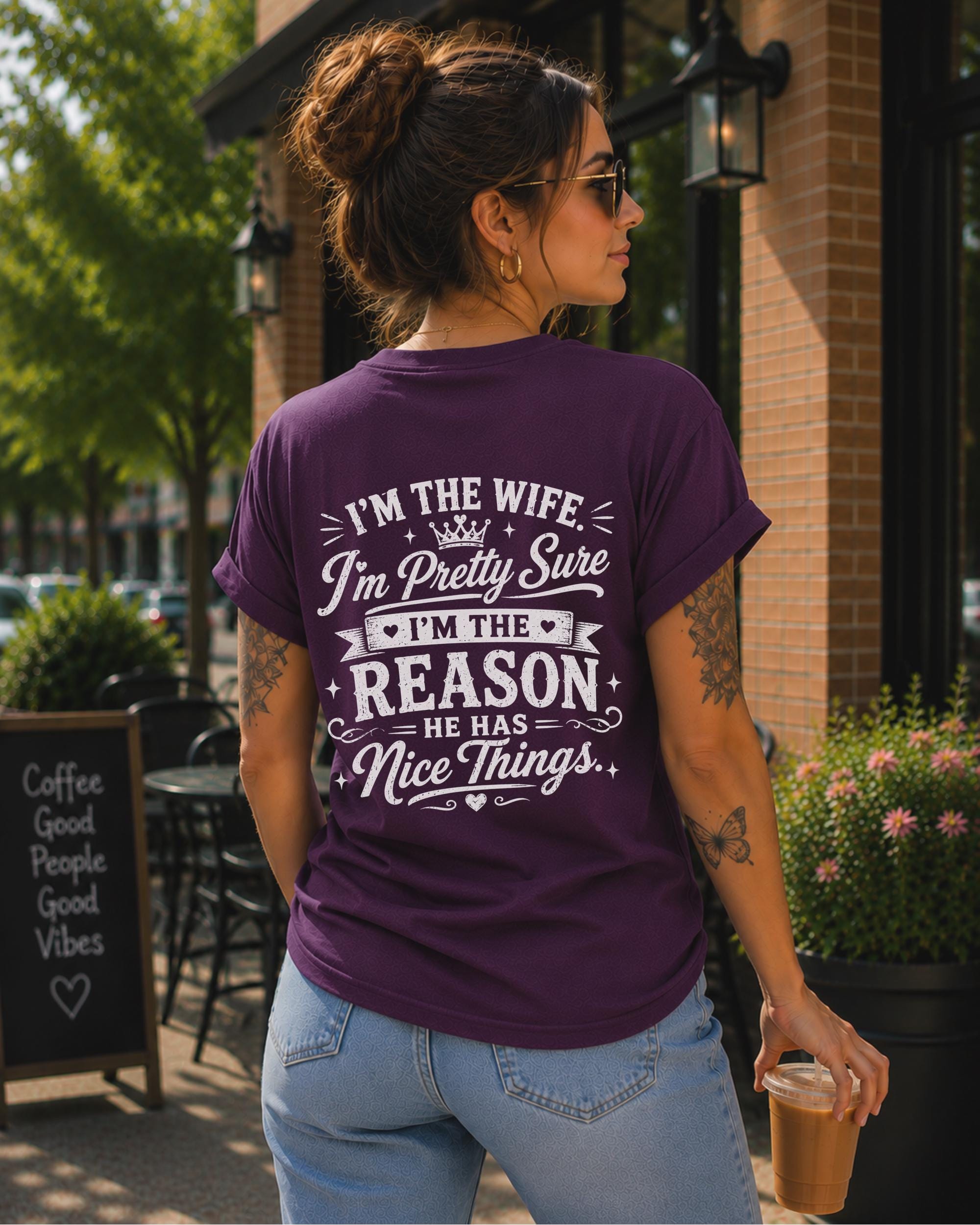 Gift for wife who loves sarcastic marriage sayings and graphic tees