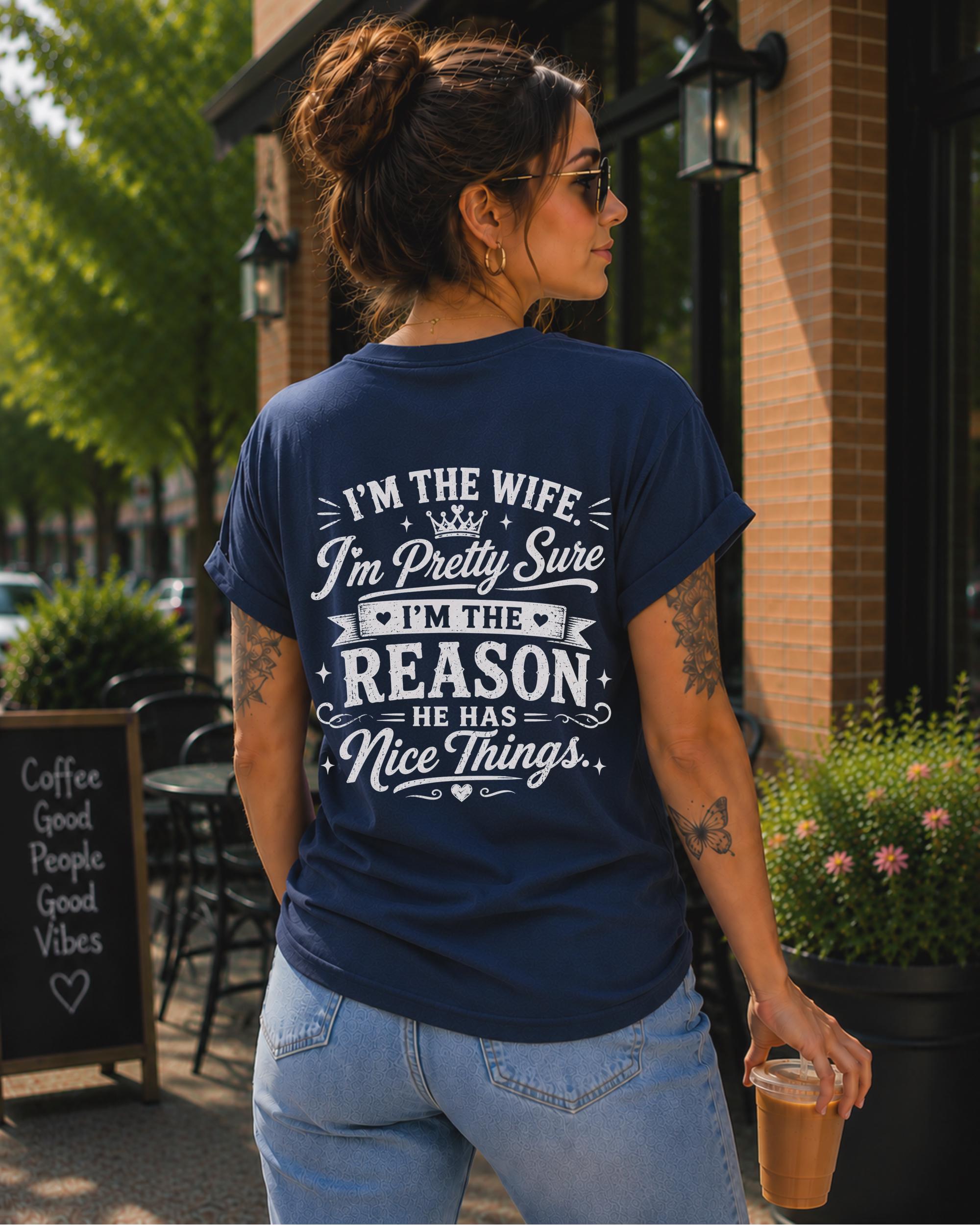 Married life shirt with witty quote and casual everyday style