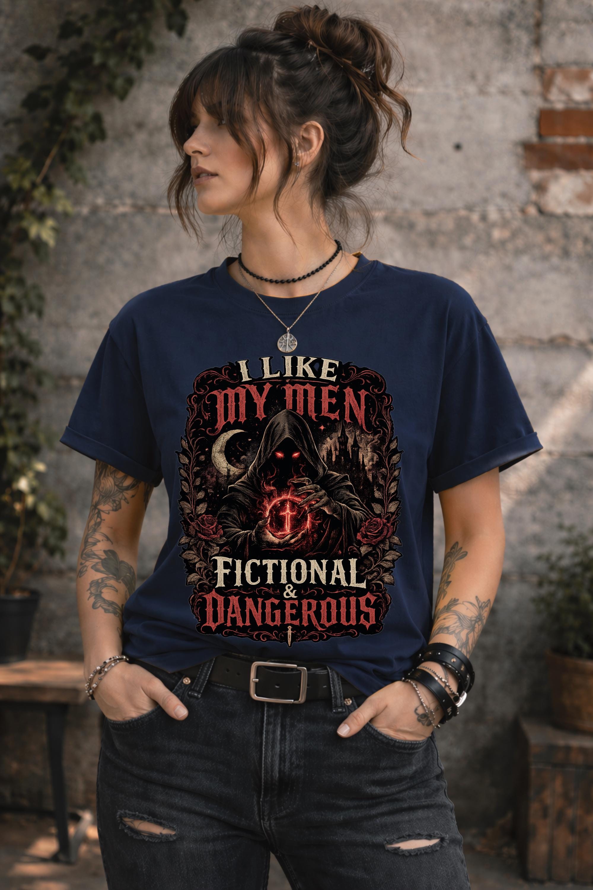 Dark Romance Shirt with Hooded Figure, Morally Gray Men Book Lover Tee for Women