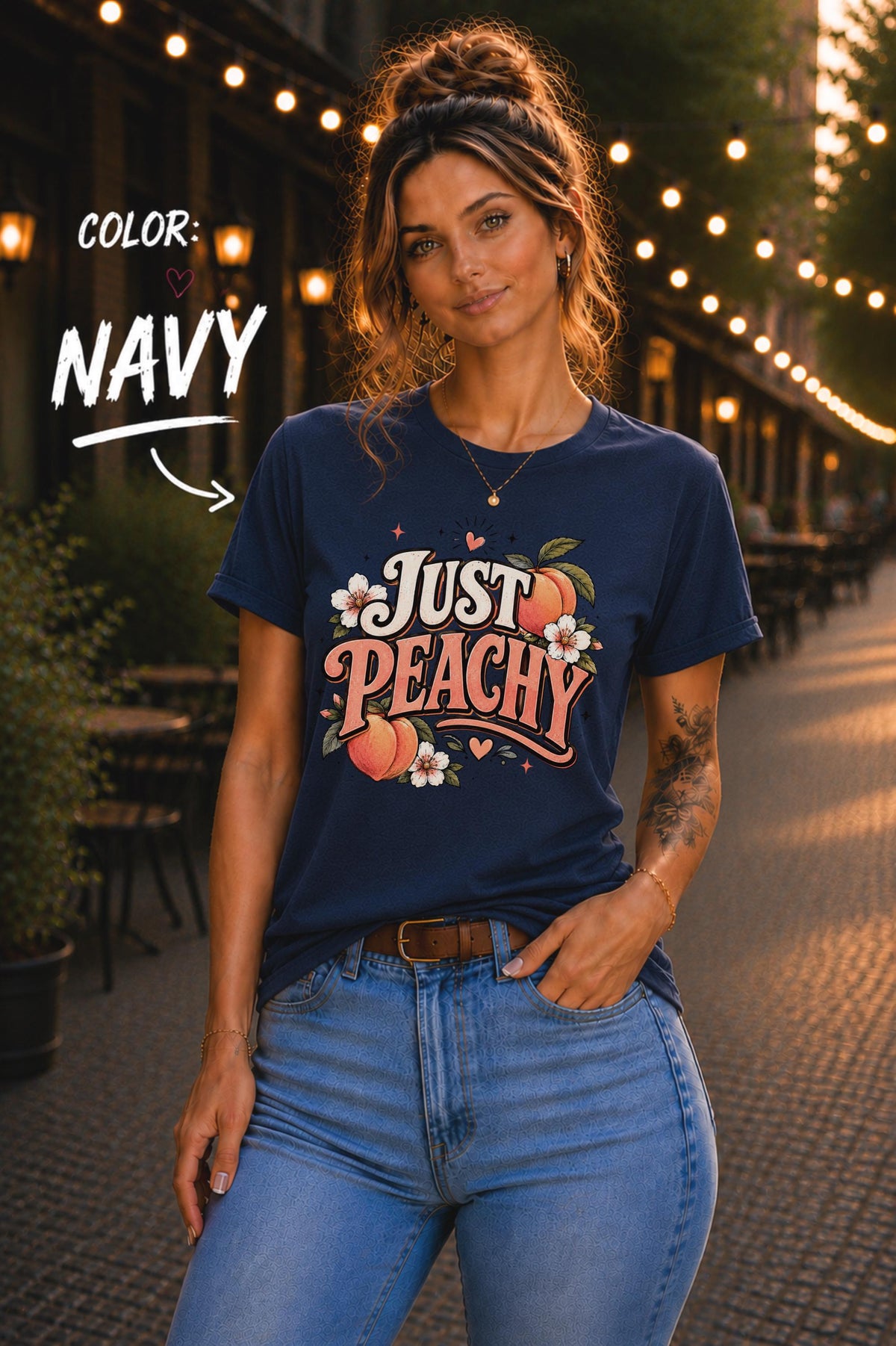 Summer fruit inspired t-shirt with vintage lettering