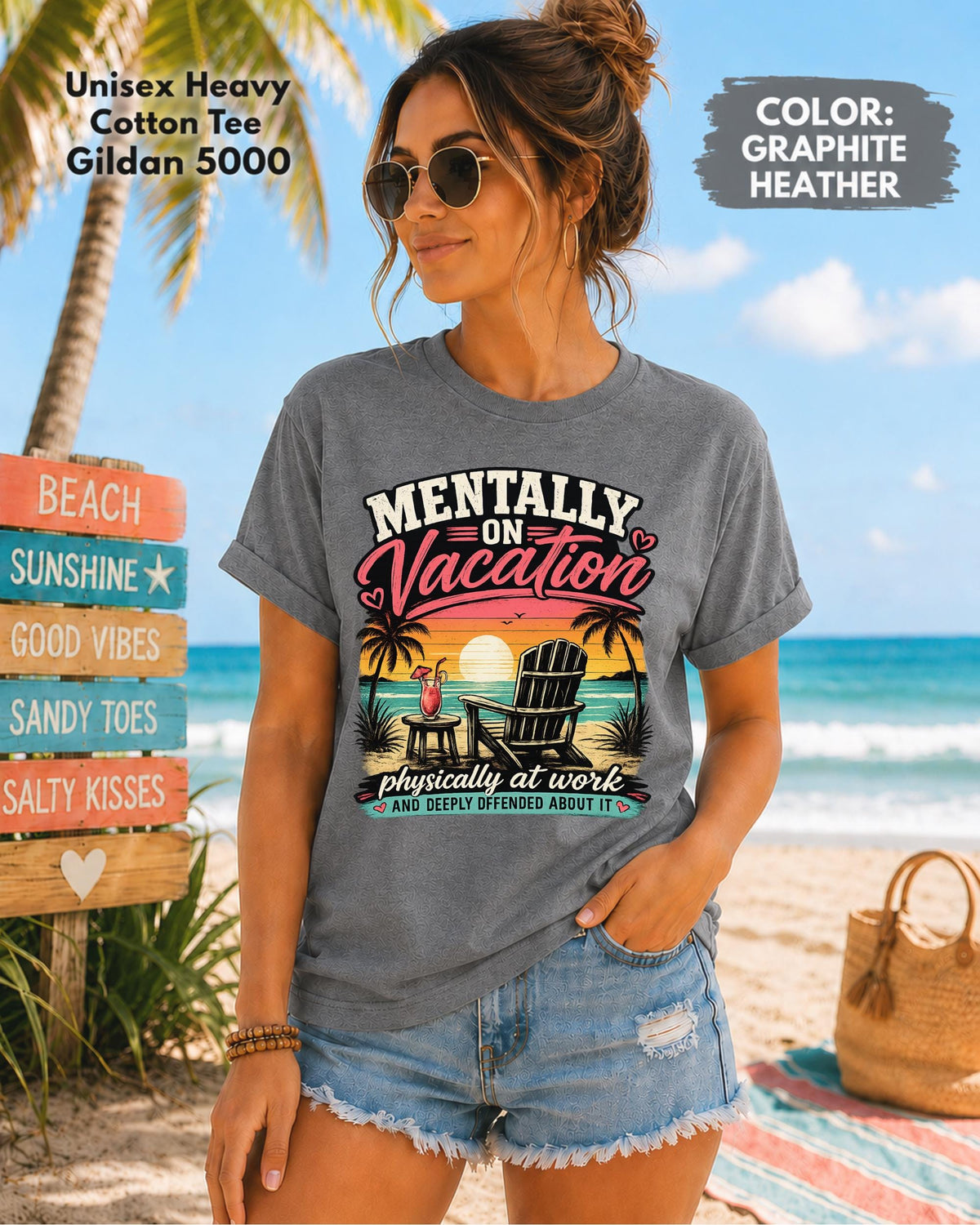 Coastal lifestyle apparel with sunset artwork