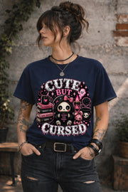 Gothic aesthetic shirt featuring adorable dark character and whimsical spooky decor