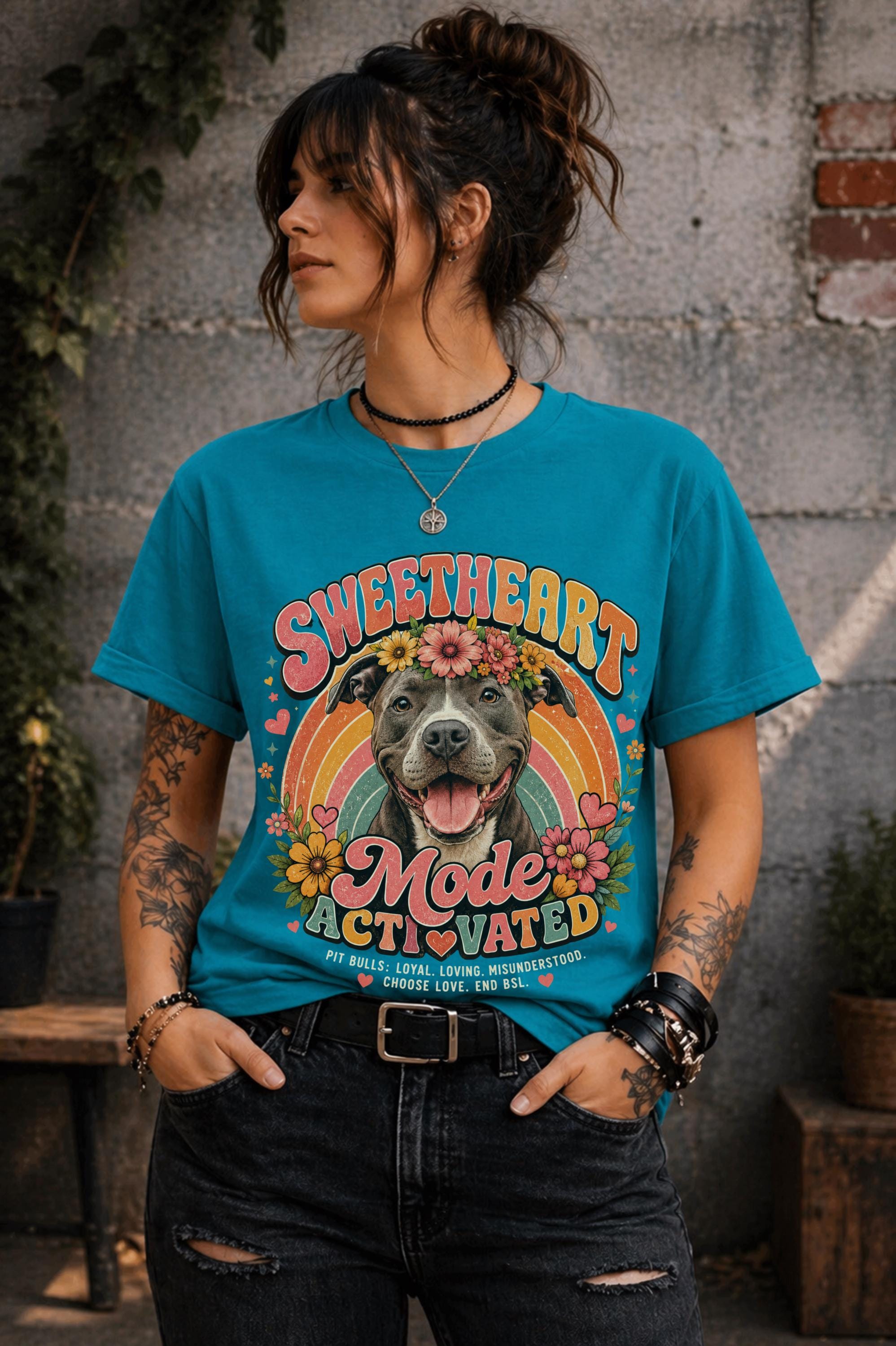 Pit Bull awareness shirt celebrating loyal loving misunderstood dogs