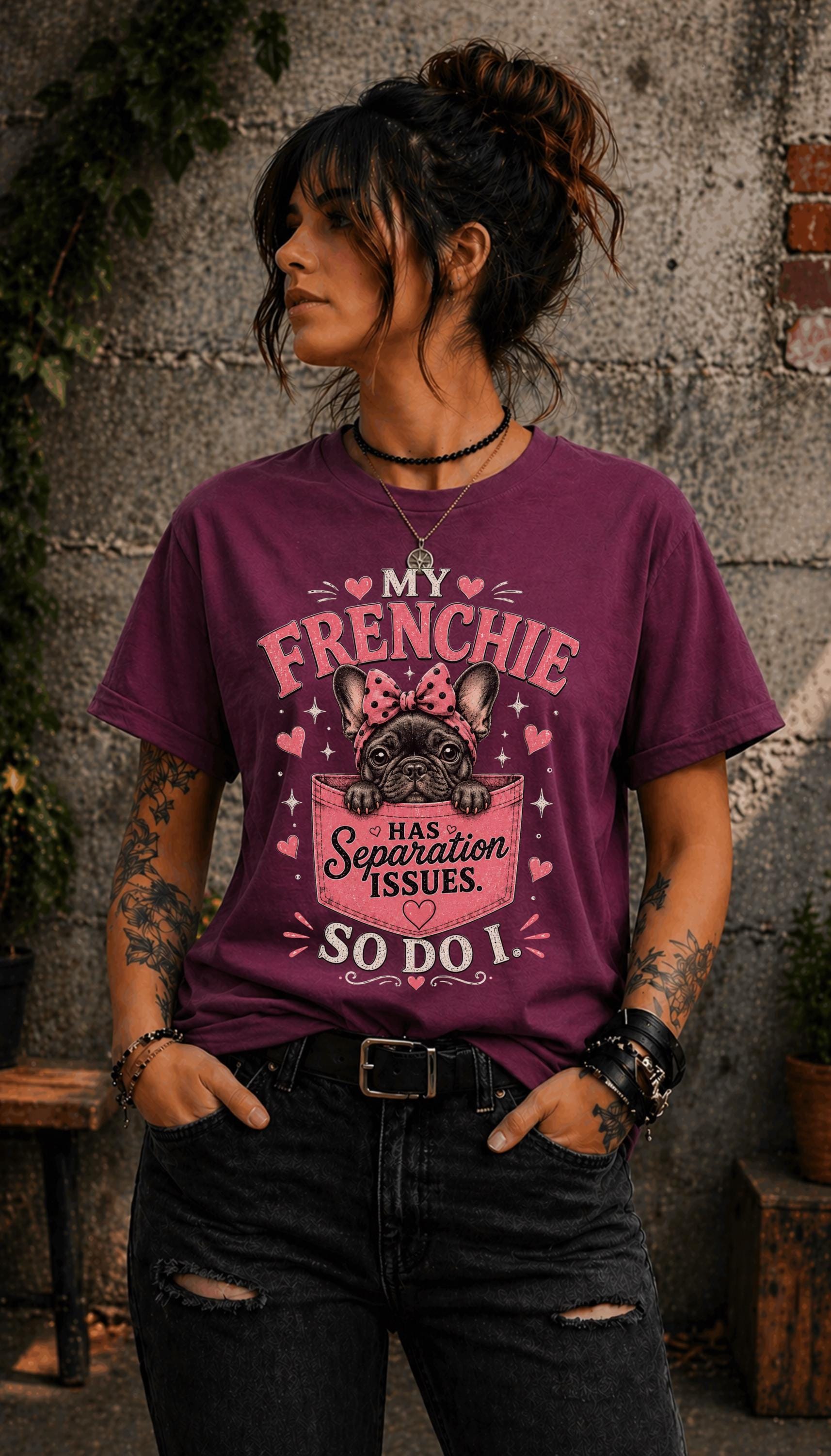 Frenchie parent apparel celebrating the bond between dogs and owners