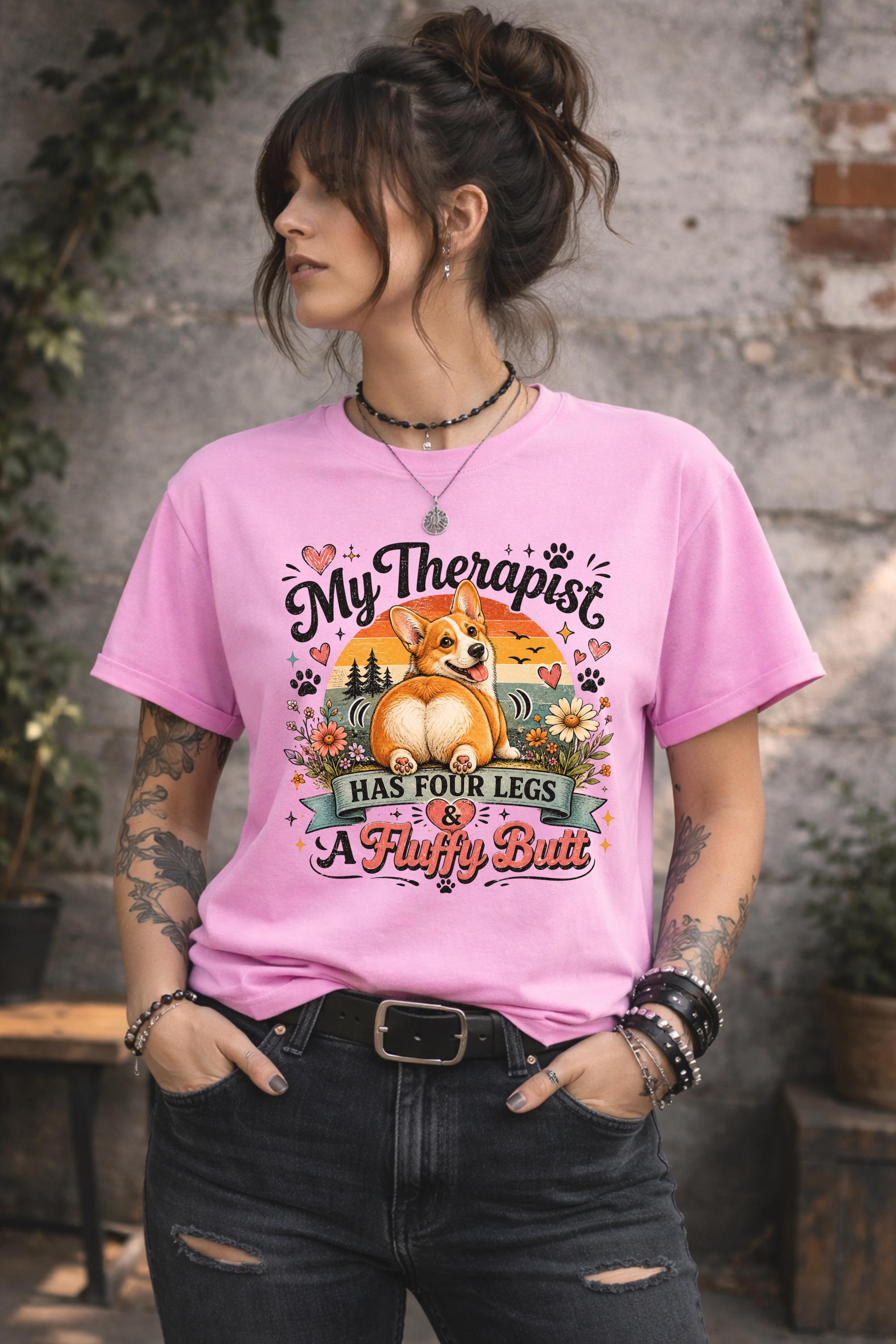 Dog owner graphic apparel celebrating emotional support pets and companionship
