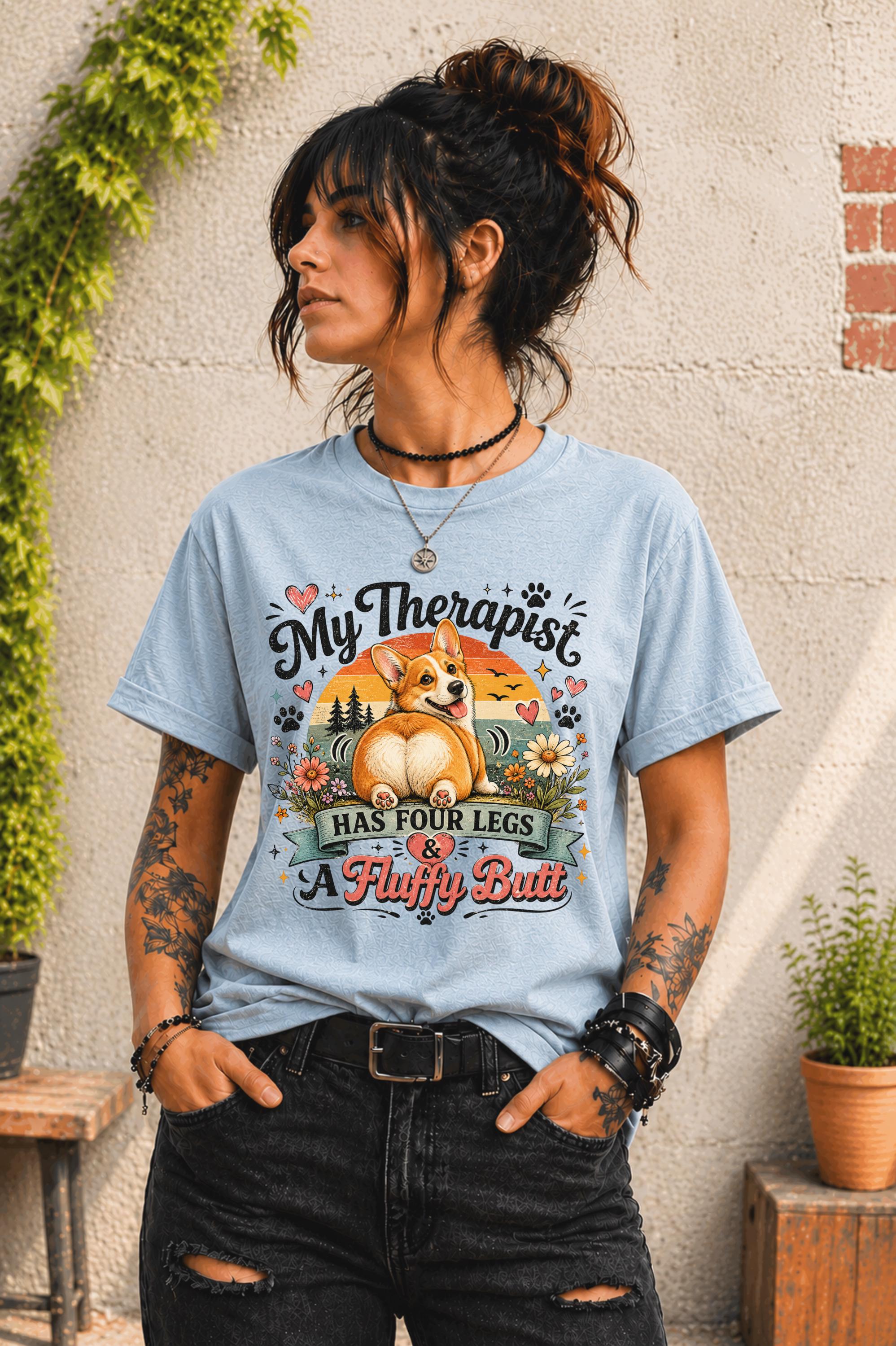 Corgi mom gift shirt featuring adorable dog themed mental wellness design
