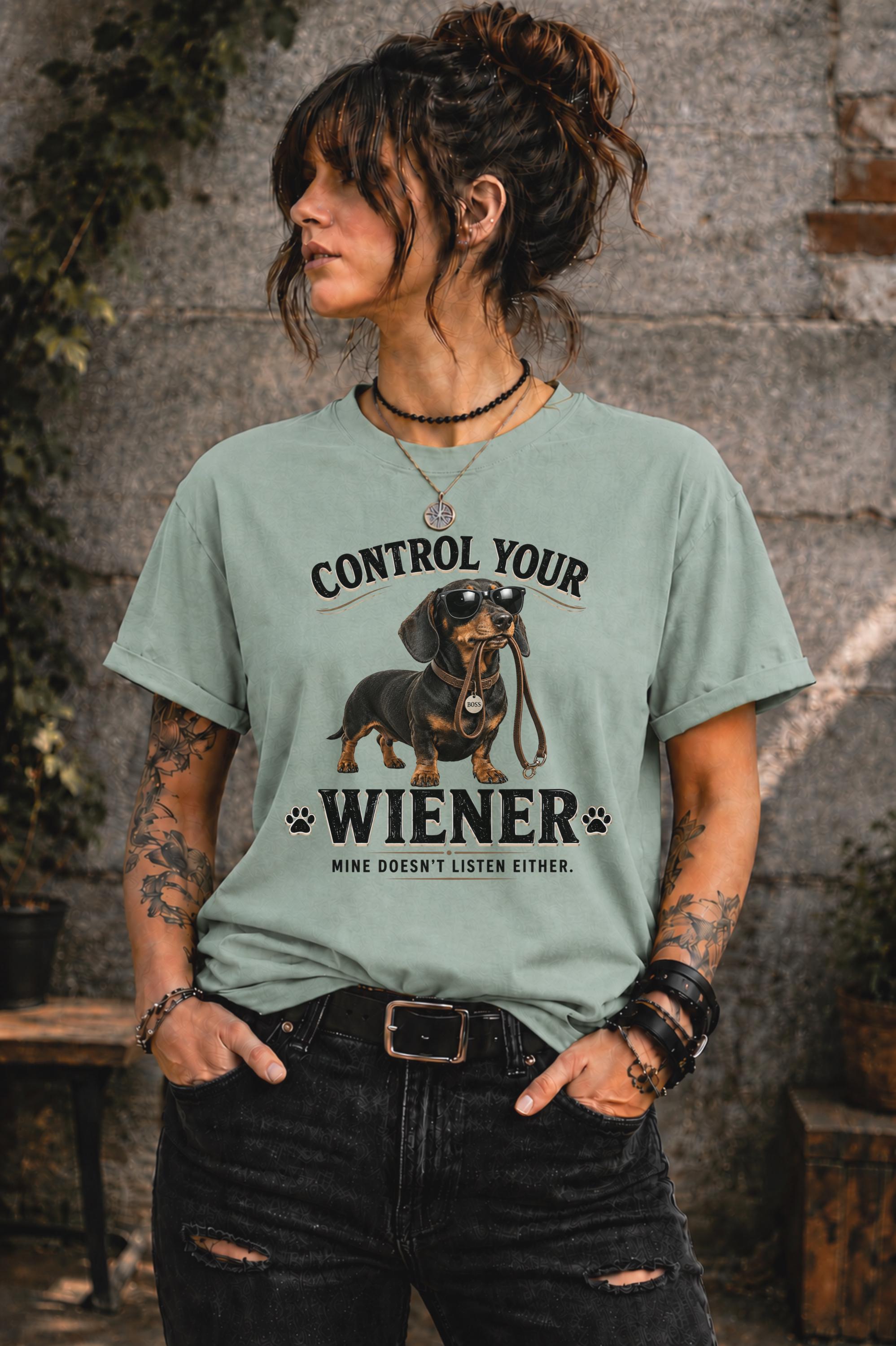 Dachshund owner gift featuring playful canine artwork and sarcastic saying