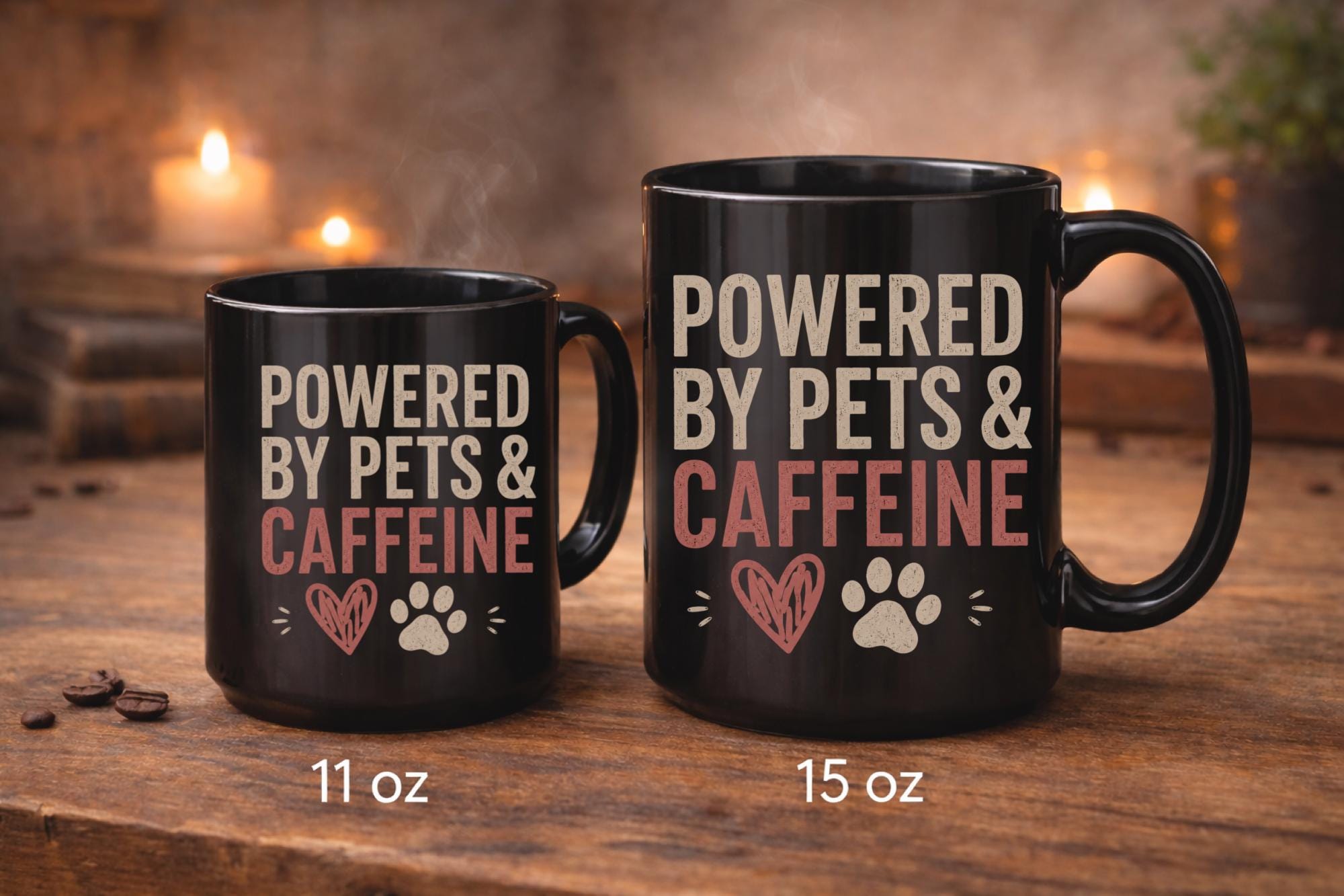 Funny pet lover mug with coffee themed typography design, either in 11oz or 15oz cup.