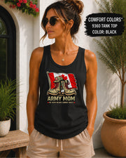 Canadian Army Mom tank top with combat boots design