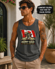 Military parent tank top featuring Canadian flag