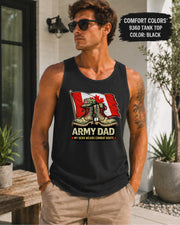 Canadian Army Dad Comfort Colors tank top