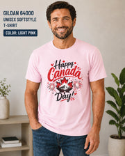 Canadian patriotic shirt with Happy Canada Day message