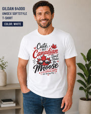 Canada Day t-shirt featuring maple leaf sunglasses graphic