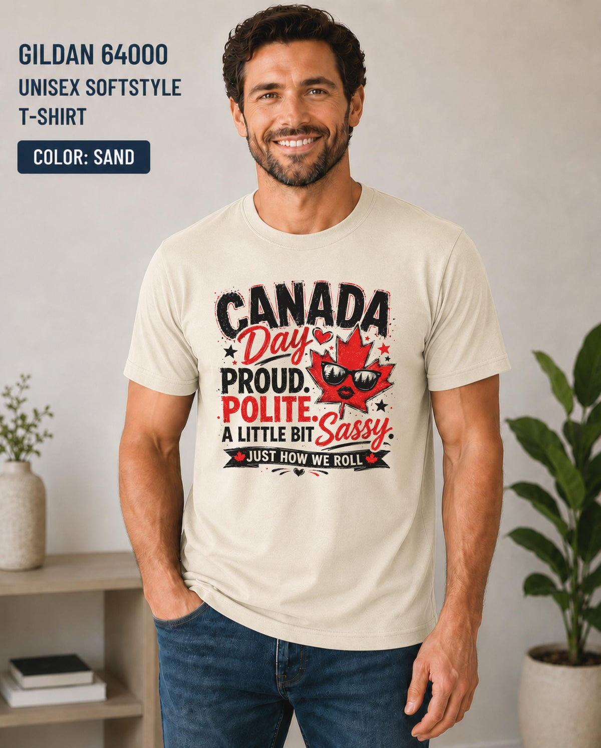 July first celebration shirt with bold typography