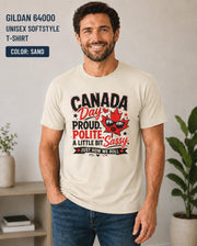 July first celebration shirt with bold typography