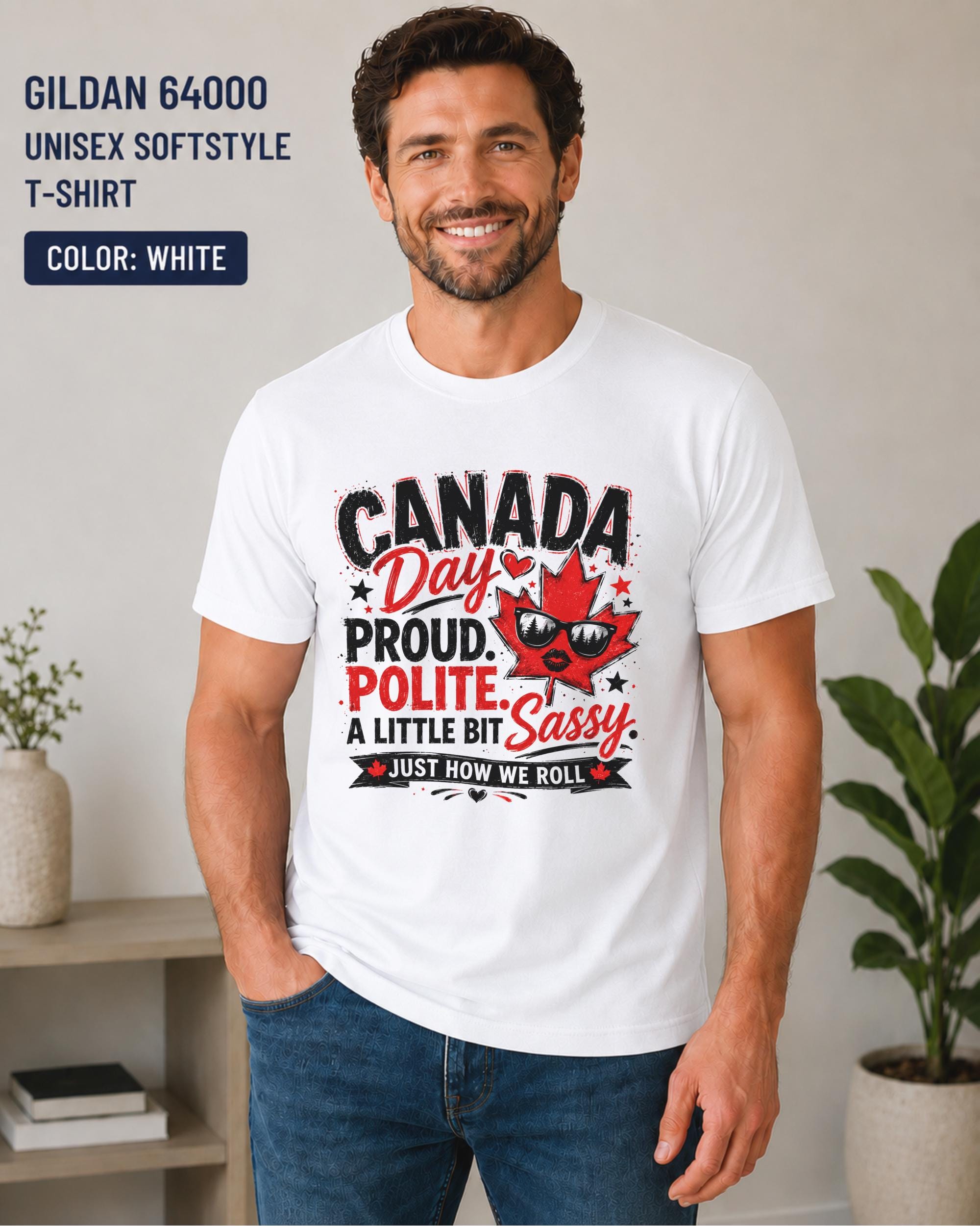 Canadian pride unisex softstyle t-shirt
