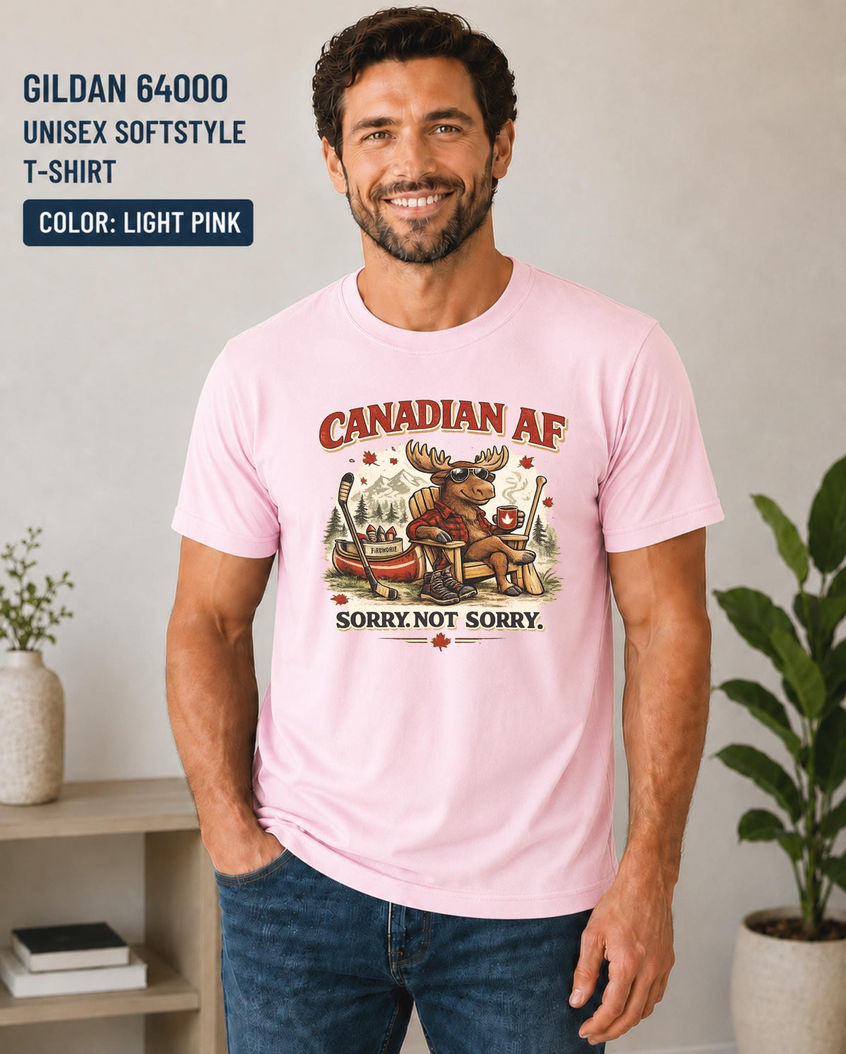 Gildan 64000 Canadian themed tee