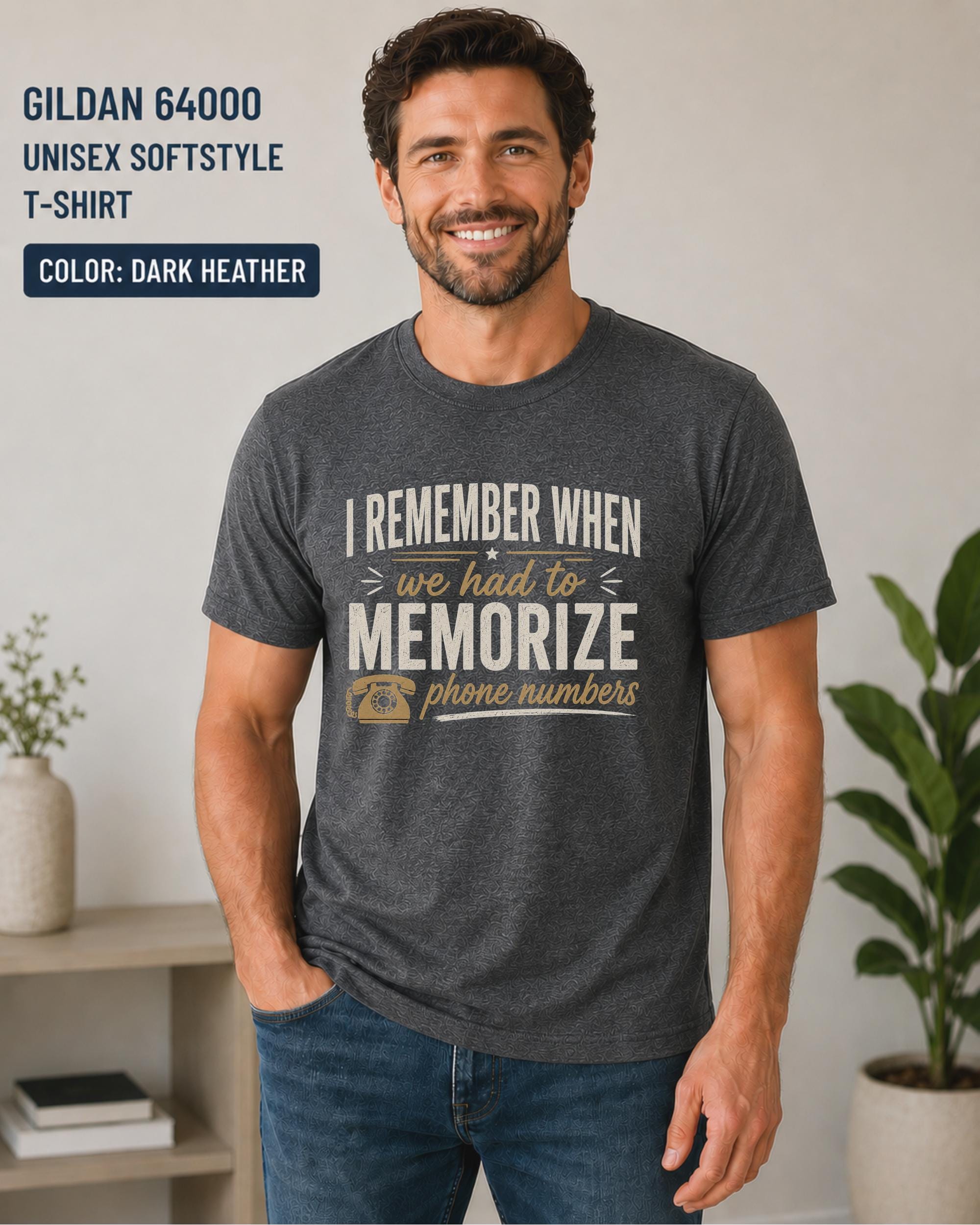 Funny parent shirt with classic phone graphic for moms dads and grandparents