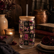 Books are my happy place glass tumbler for readers