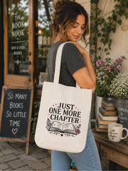 Organic canvas tote bag for readers bookworms and library lovers