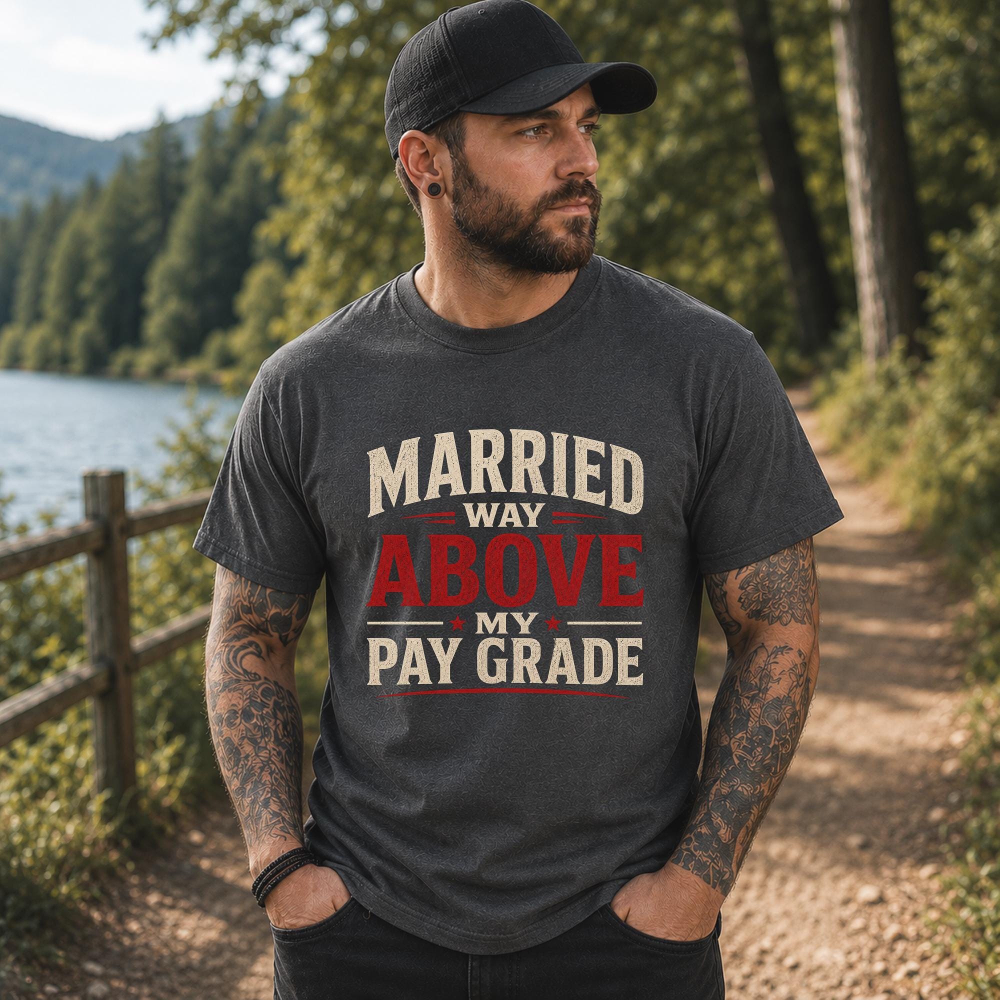 Funny marriage apparel for husbands with vintage typography