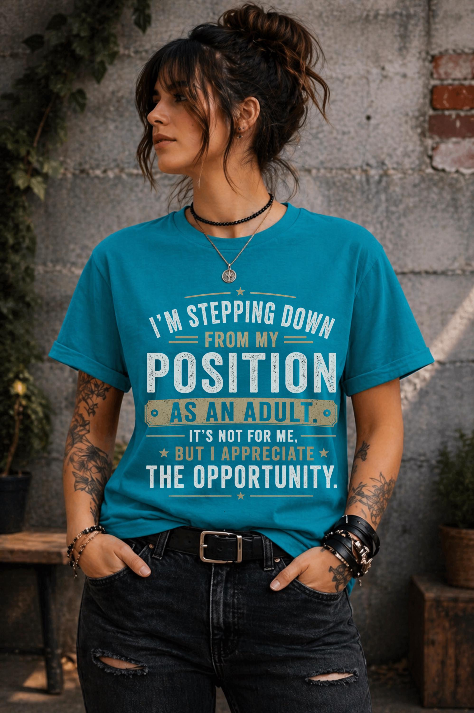 Sarcastic graphic tee for adults tired of responsibilities