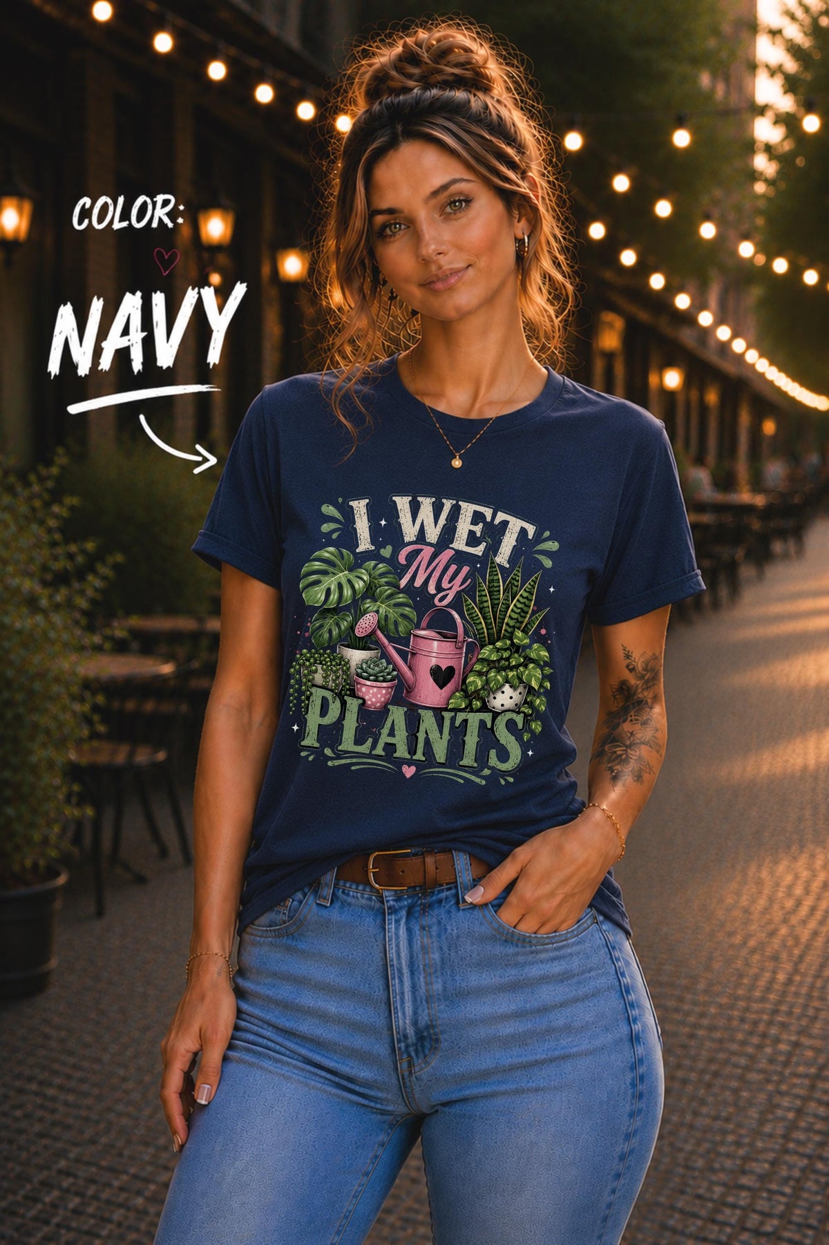 Funny gardening shirt with houseplant artwork