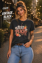 Peach lover gift shirt with floral artwork
