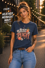 Cottagecore peach graphic tee for women