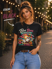 Funny spooky beach shirt for ghost lovers, bee enthusiasts, and anyone celebrating Halloween all year.
