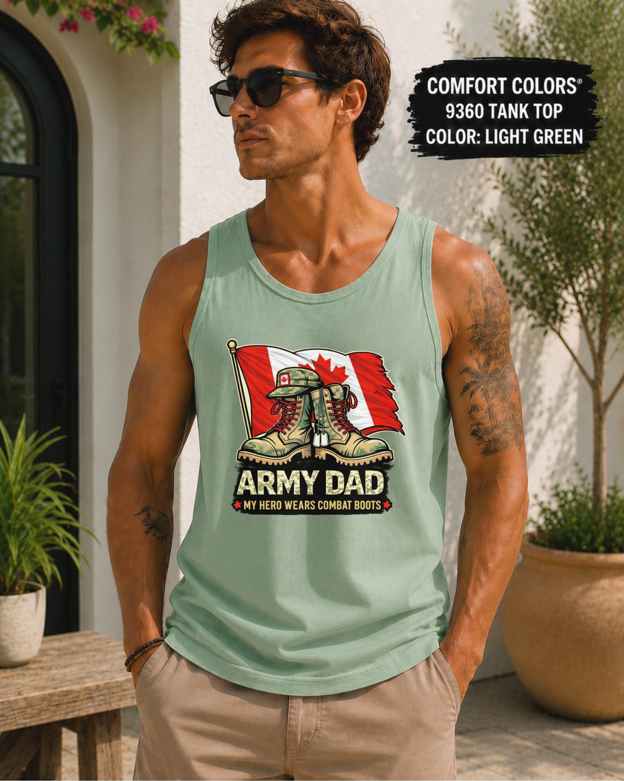 Comfort Colors 9360 military family tank