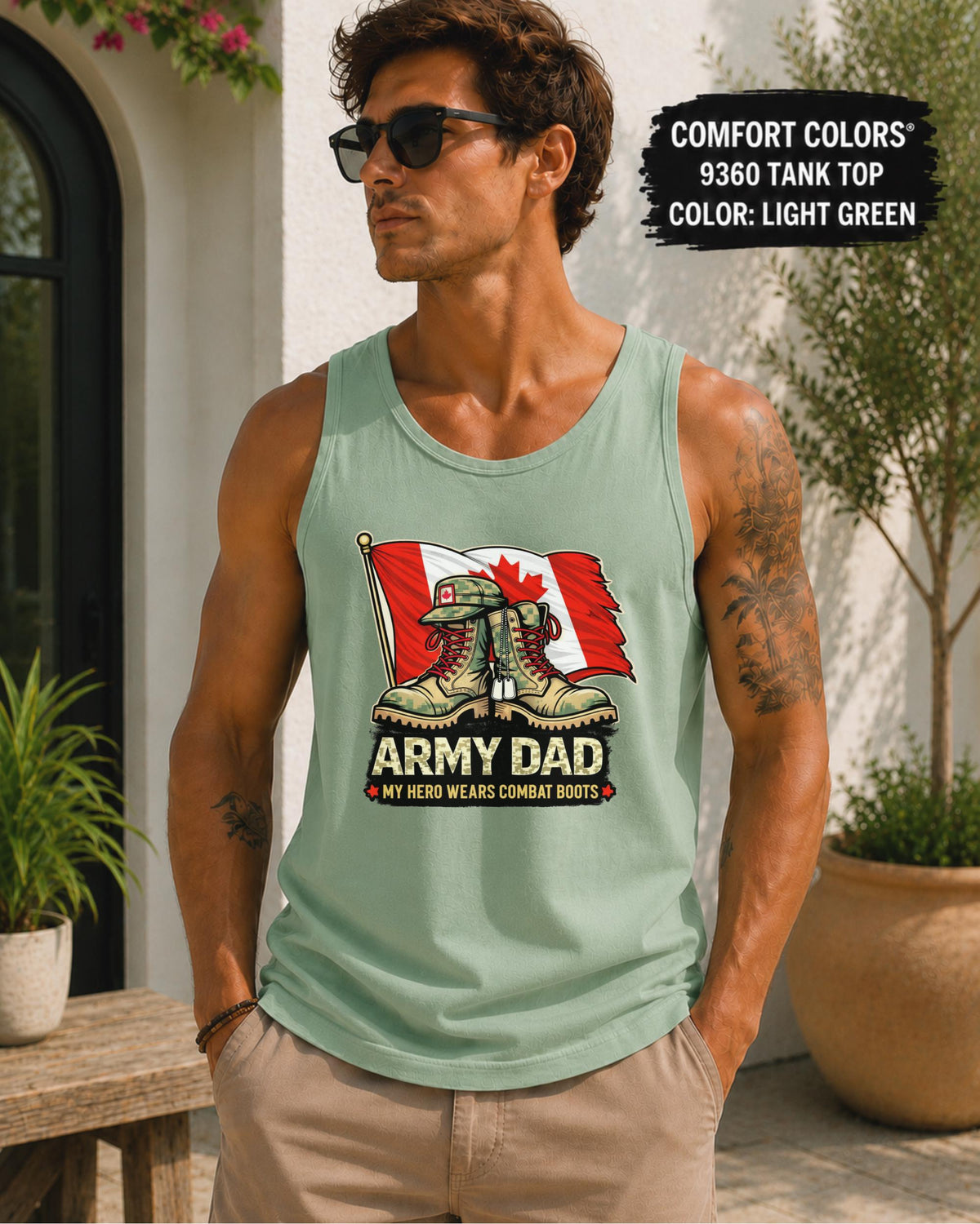Comfort Colors 9360 military family tank
